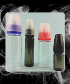 iNiTiAL - Short Fill PET Plastic Dropper Bottle - HINGE FLIP TIP Bladk bottles