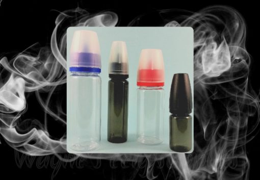 iNiTiAL - Short Fill PET Plastic Dropper Bottle - HINGE FLIP TIP Bladk bottles