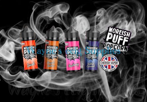 Moreish puff popcorn eliquid 25ml 0mg by Cherish Vapor