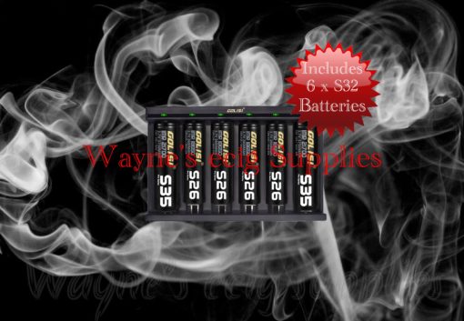 Golisi 6 bay charger and battery bundle S32