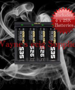 Golisi 4 bay charger and battery bundle 25R