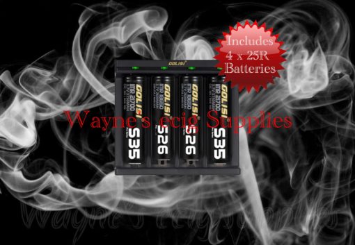 Golisi 4 bay charger and battery bundle 25R