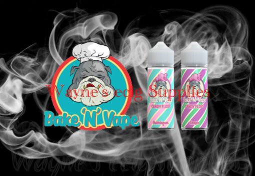 Bake and vape eliquid candy floss 100ml 0mg