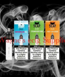 BEAR + Aspire R1 Hybrid Disposable Pod Kit by Eco Vape 10ml / 20mg Nicotine Salts Bottle MHRA registered