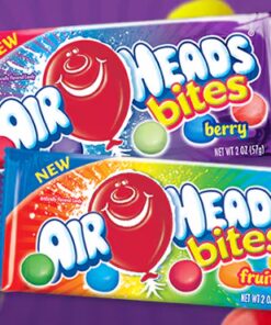 Airheads Candy, Soft Filled Bites, Assorted Flavors, Non Melting, Party, 6oz Bag